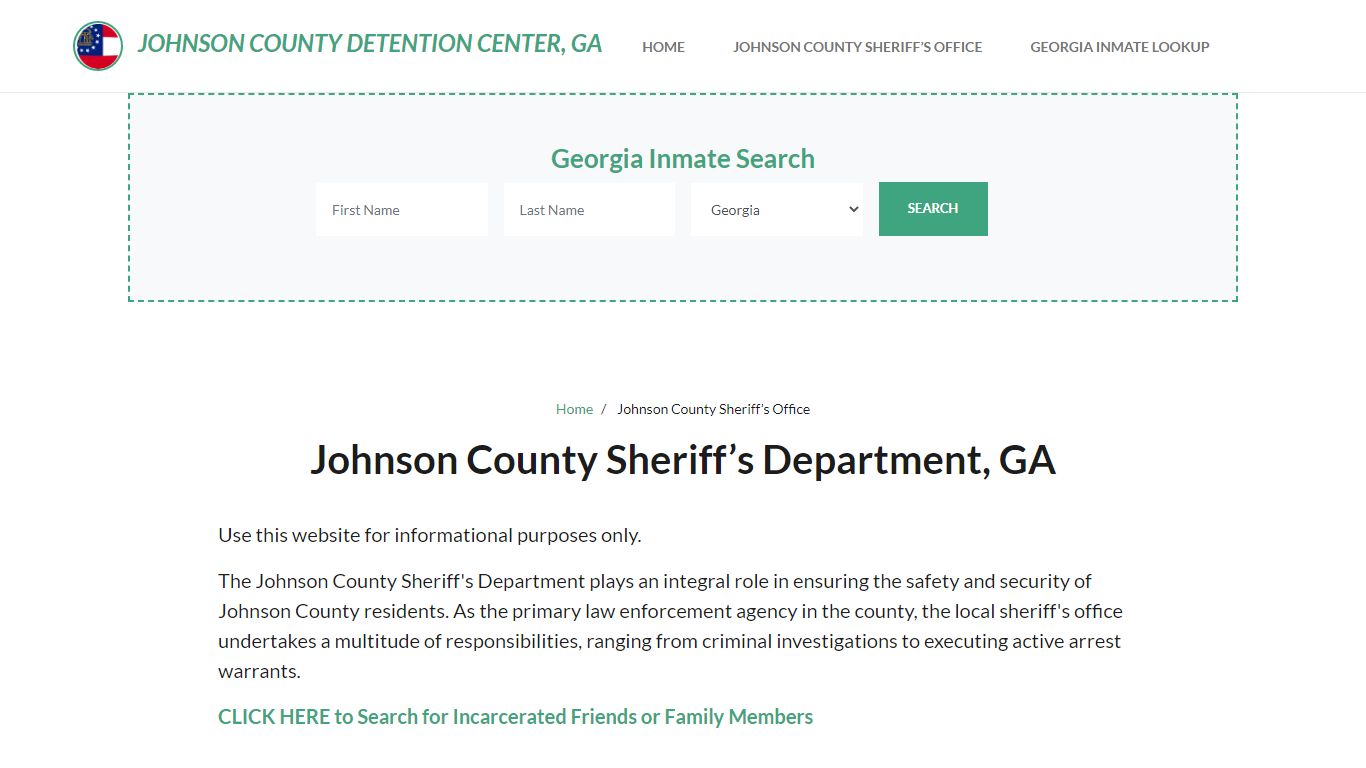 Johnson County Sheriff Department, GA Arrests, Warrant Lookup